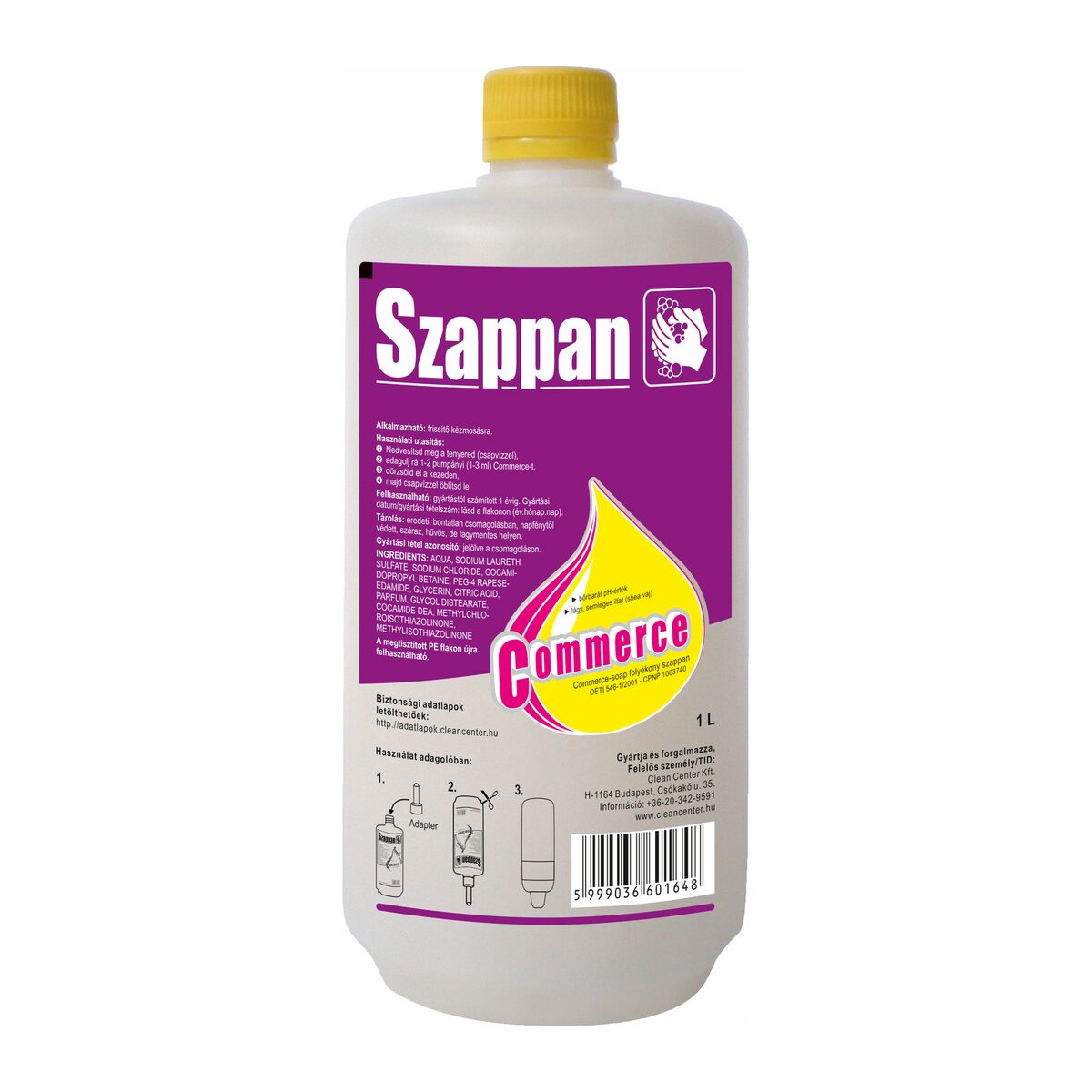 Commerce frissítő folyékony szappan 1 liter